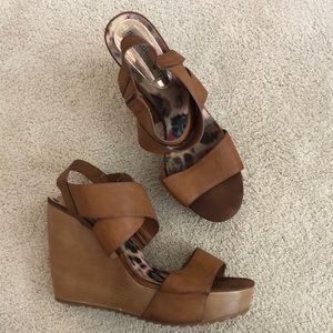 Madden Girl brown wedges